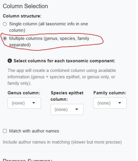 Sélection de colonnes - mode multiple