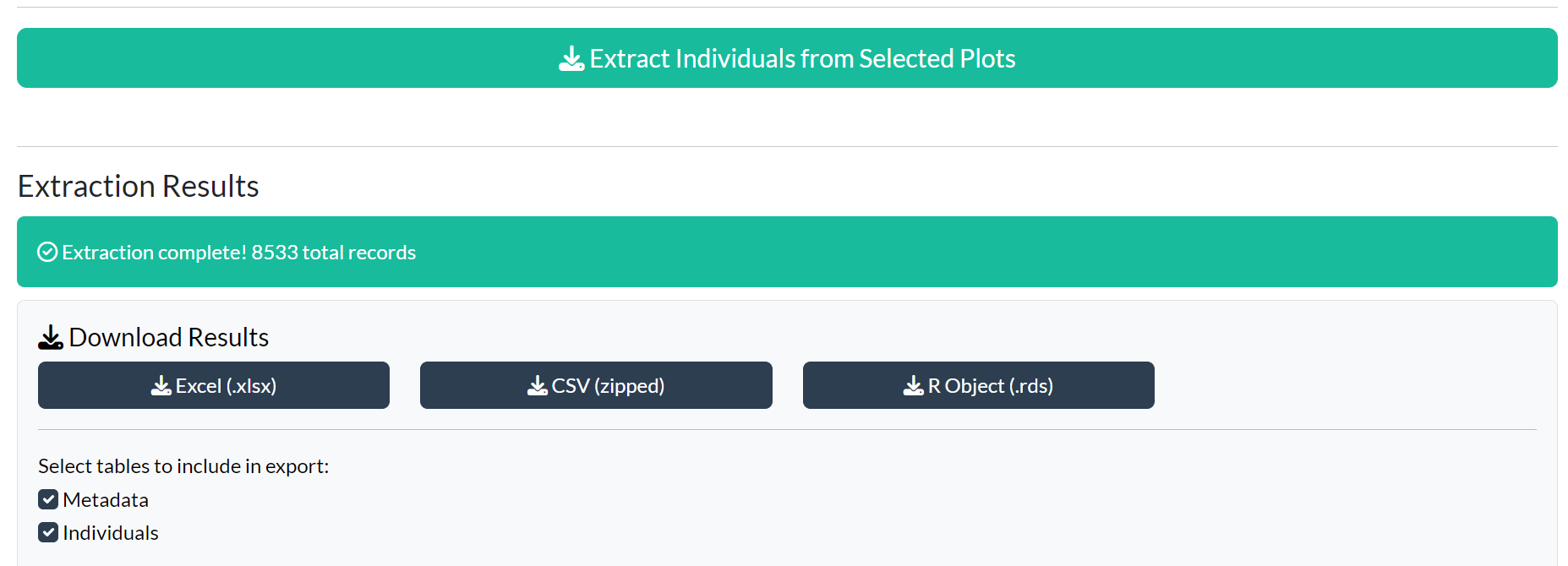 Panneau de téléchargement
